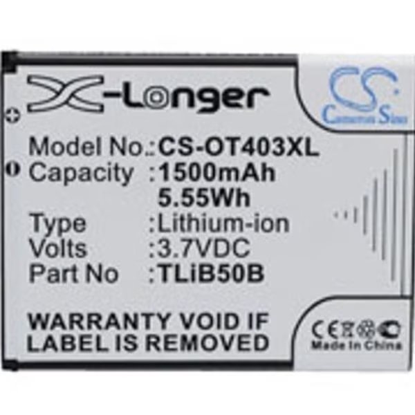 Replacement for Alcatel ONE Touch S POP Dual Battery, Ilc, Mfr#: ONE TOUCH S POP DUAL  BATTERY ALCATEL